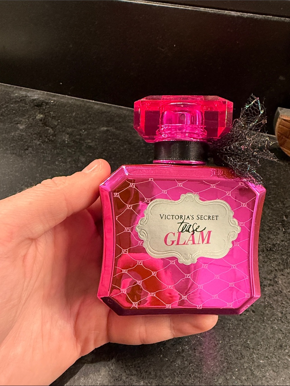 Victoria's Secret Hot Pink Tease Glam Fragrance Bottle 1.7 FL OZ